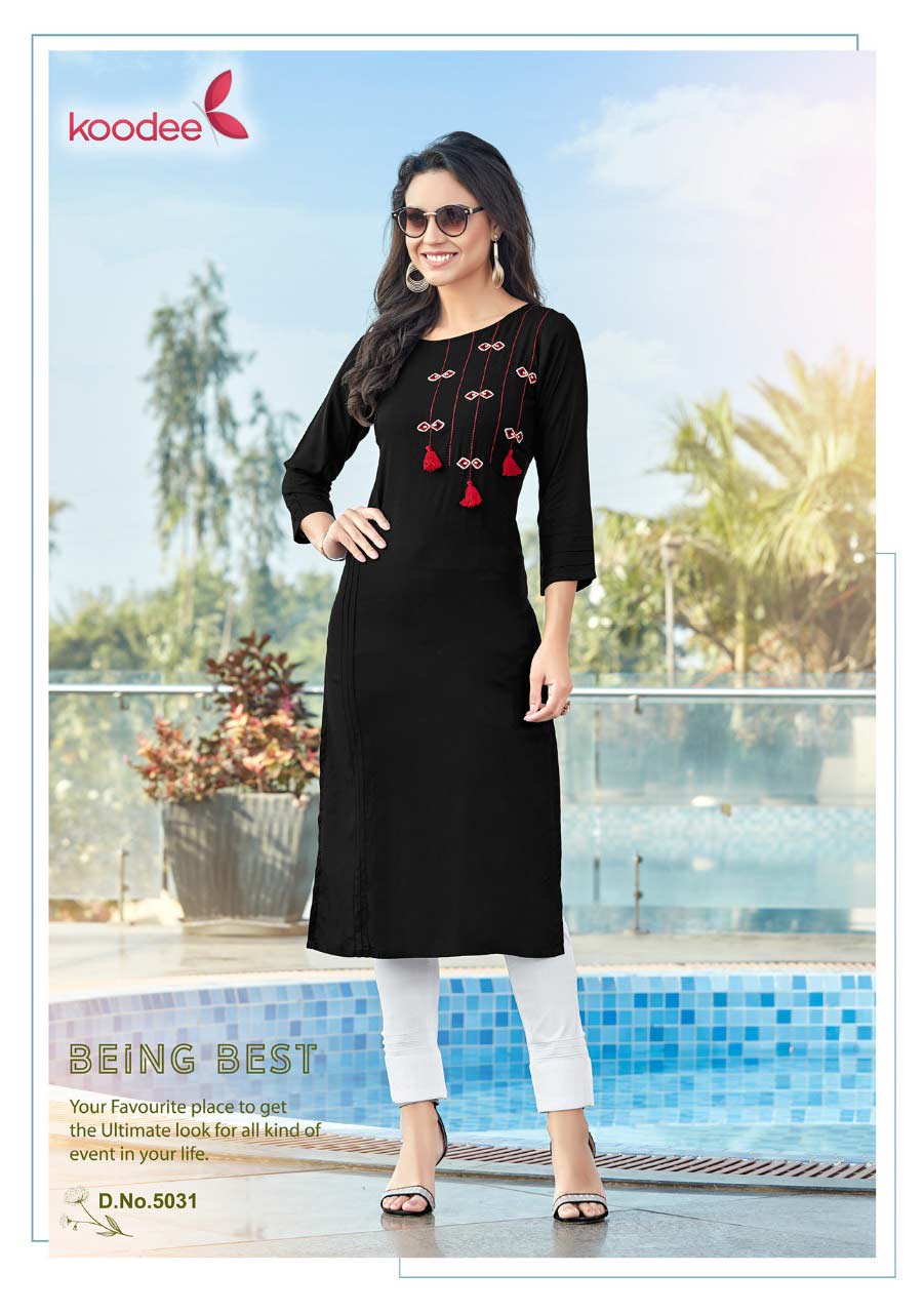 Koodee Pahal Vol-5 Rayon Handwork Kurti Koodee Pahal Vol-5 Rayon Handwork Kurti